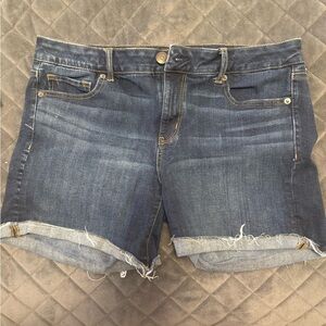 American Eagle Outfitters Distressed Blue Jean Shorts